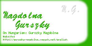 magdolna gurszky business card